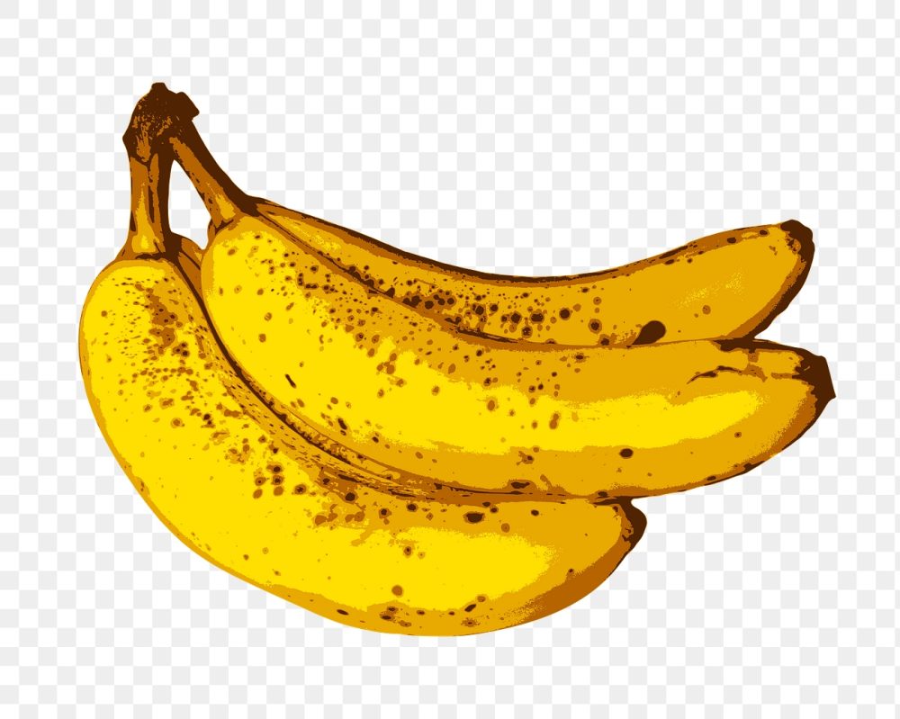 Banana png sticker, fruit illustration